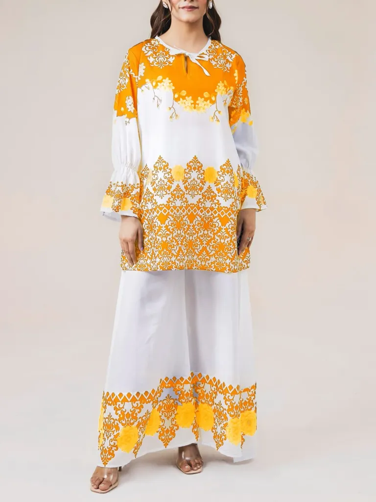 Printed shirt and trouser colored