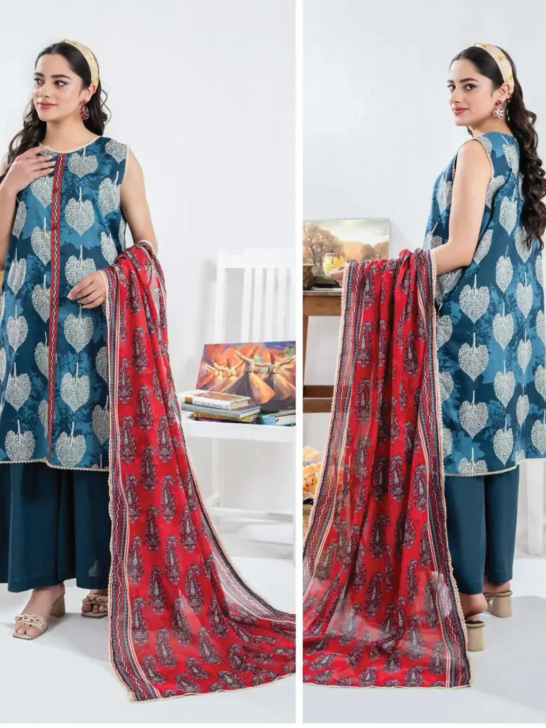 3pcs Printed lawn (VA#0058)