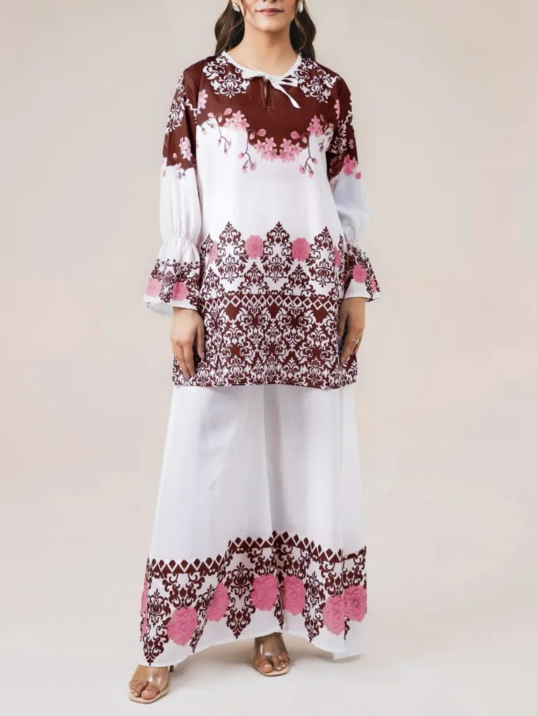 Printed shirt and trouser colored