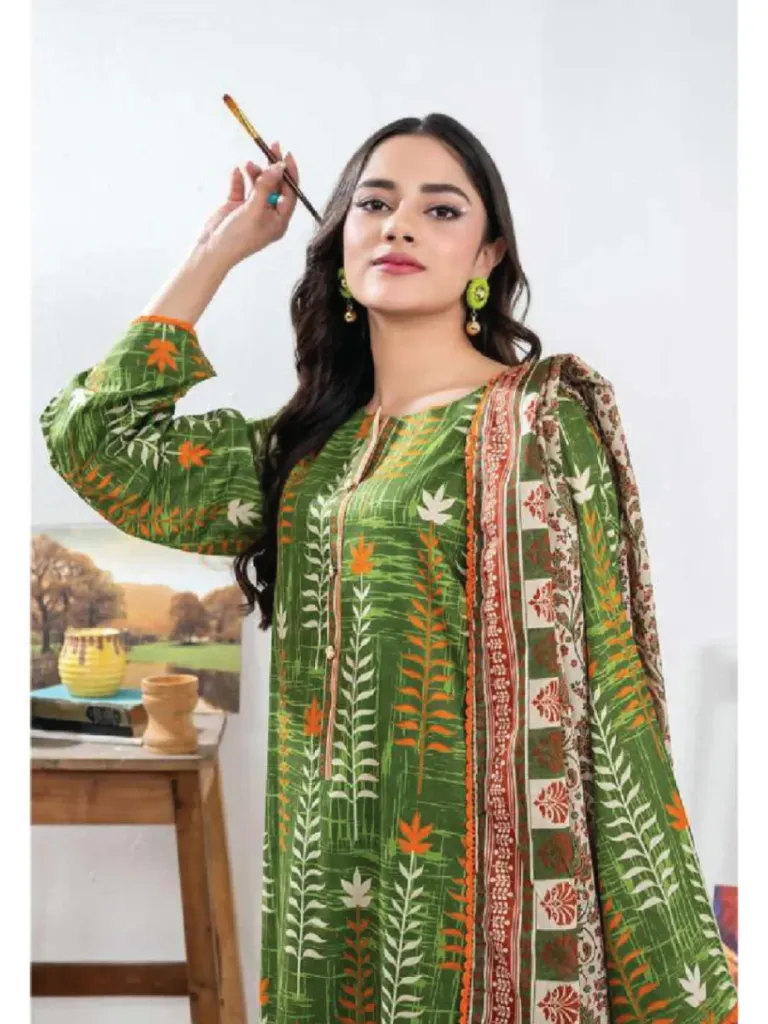 3pcs Printed Lawn (VA#0063)