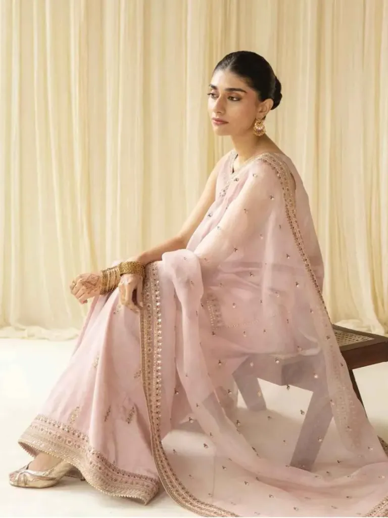 Baby Pink Raw Silk