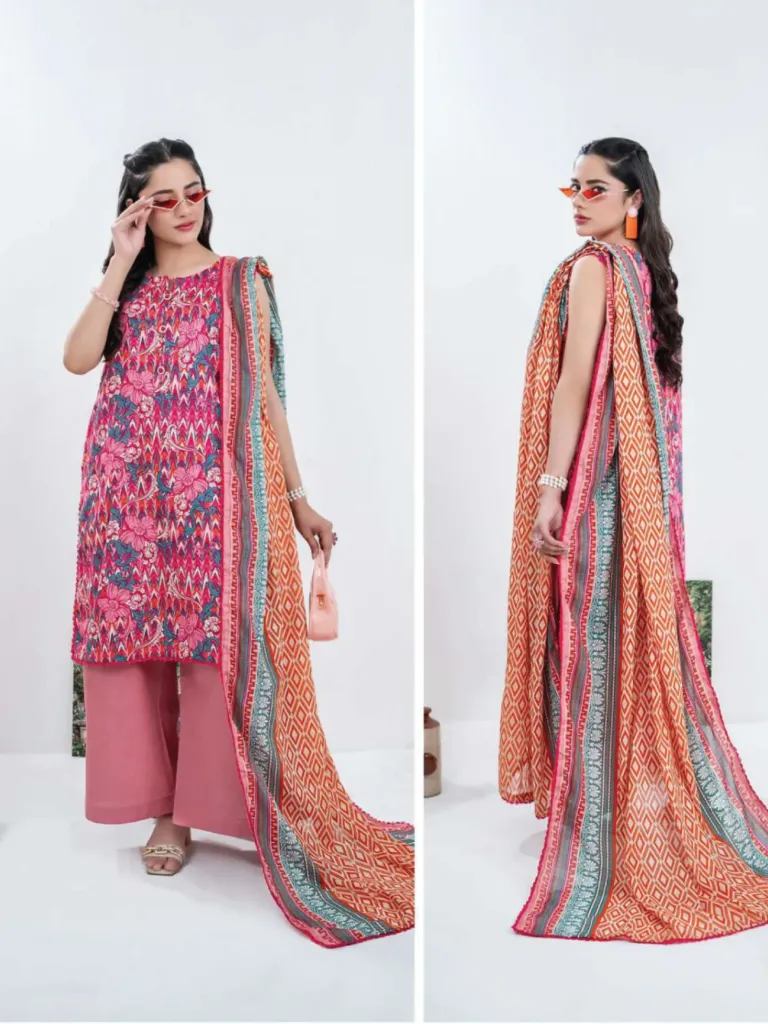 3pcs Printed Lawn (VA#0054)
